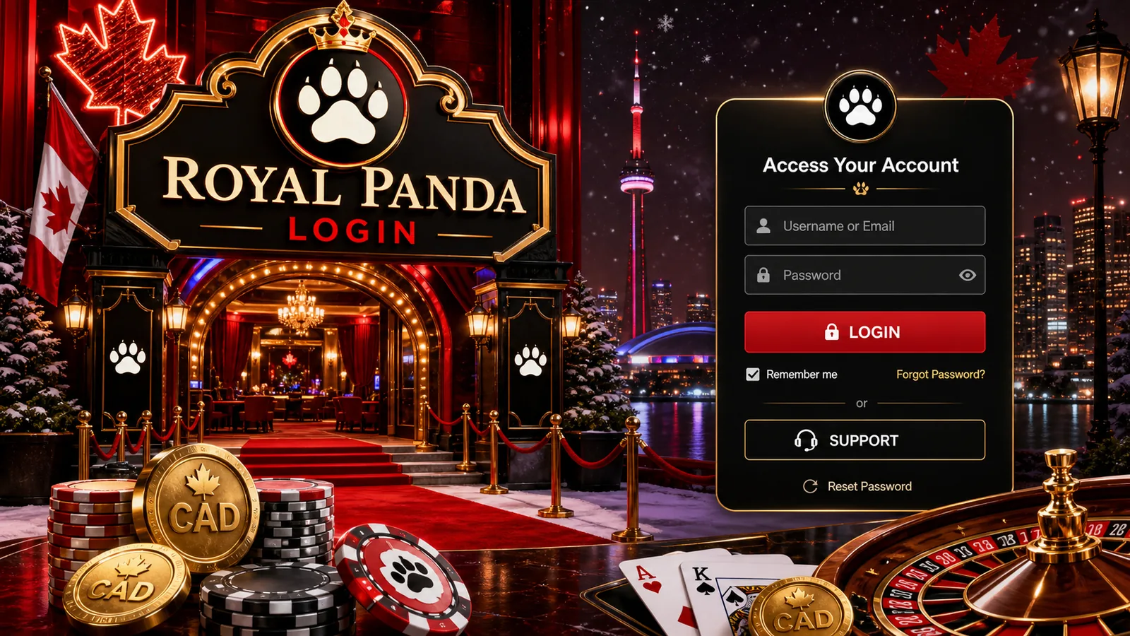 Royal Panda Casino Login content banner